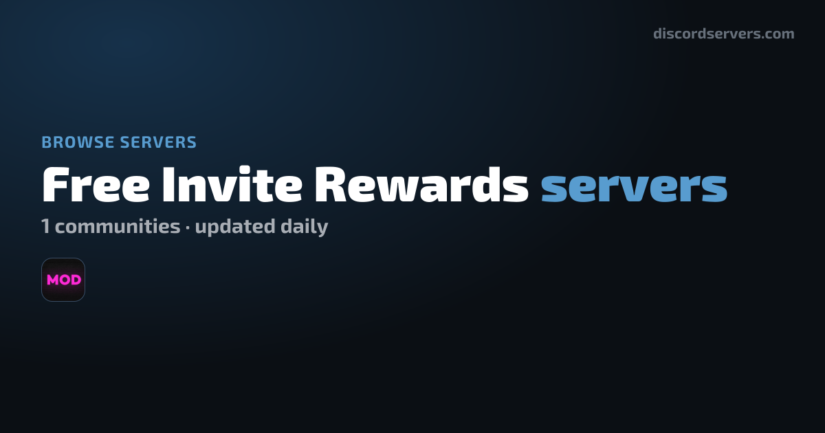 Free Invite Rewards Discord Servers - Find Free Invite Rewards ...