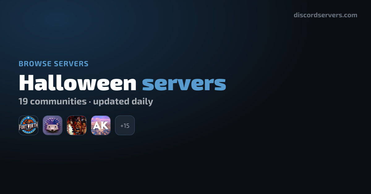 Halloween Discord Servers - Find Halloween Communities | DiscordServers