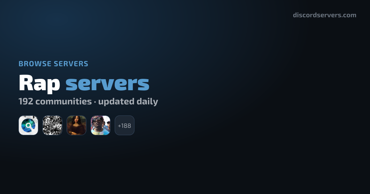 Rap Discord Servers - Find Rap Communities | DiscordServers