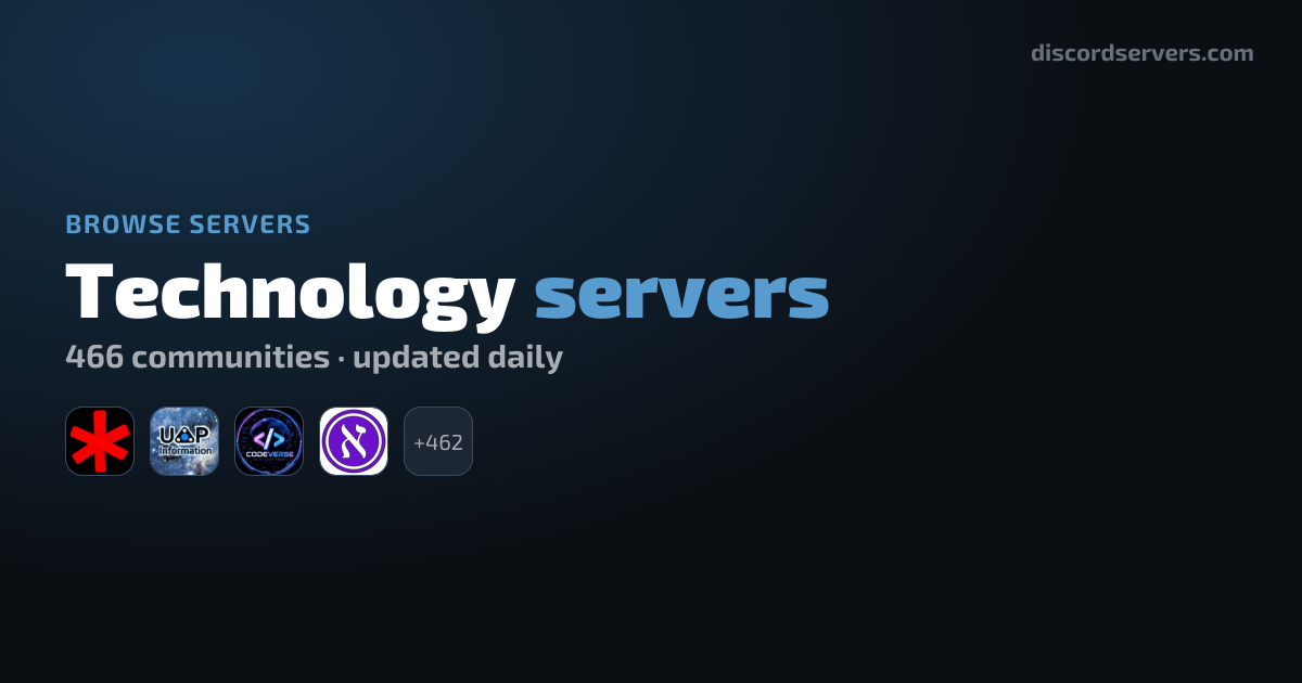 Technology Discord Servers - Find Technology Communities | DiscordServers